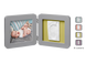 Бебі Арт - пам'ятні подарунки Подвійна рамочка з відбитком Сіра, Baby art Фото №1