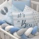 Постільна білизна Бортик і простирадло у ліжечко Art Design Блакитна геометрія, 2 елементи, Маленька Соня Фото №4