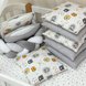 Постелька Комплект постельного белья в кроватку Happy night Мордочки, серый, 6 элементов, Маленькая Соня Фото №5