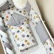 Постелька Комплект постельного белья в кроватку Happy night Мордочки, серый, 6 элементов, Маленькая Соня Фото №2