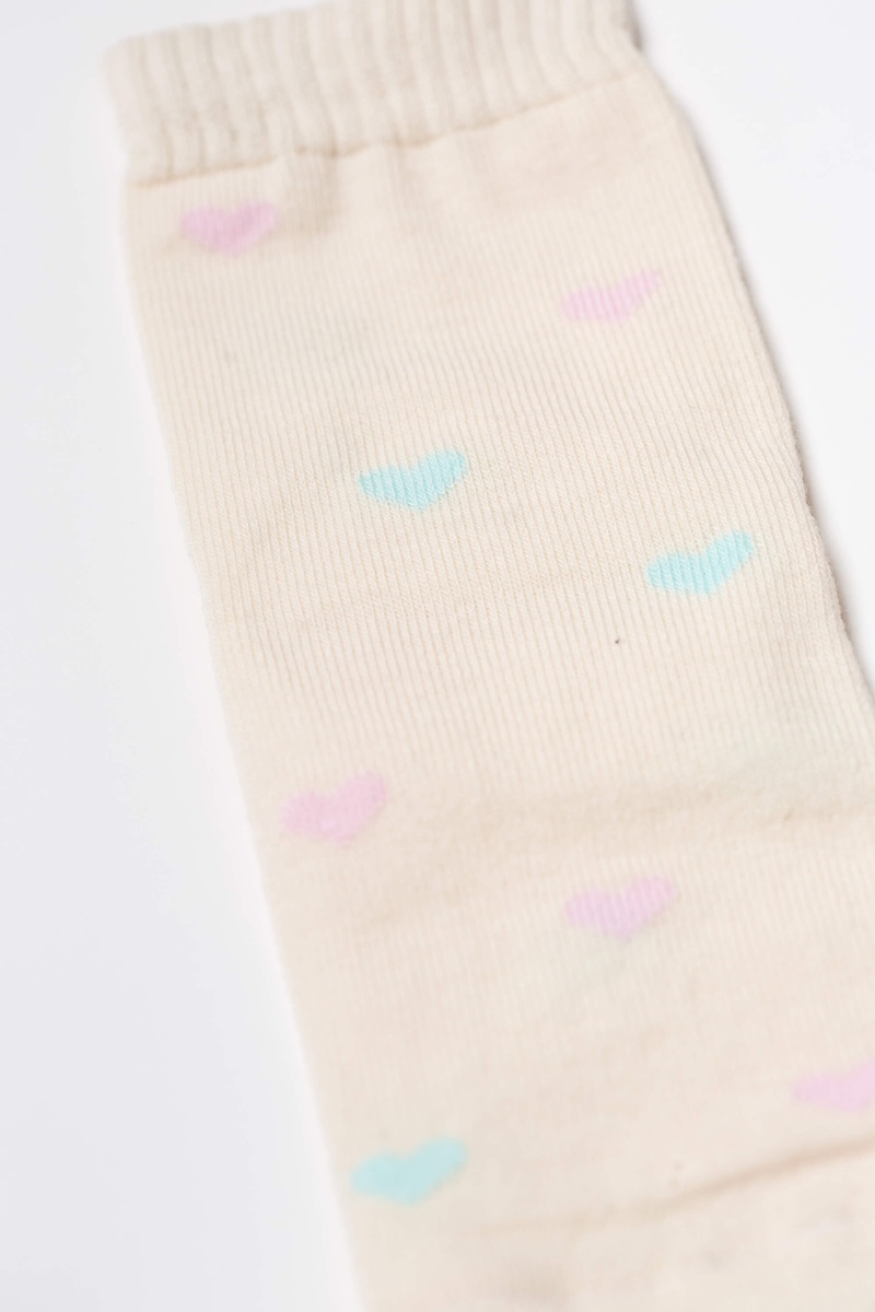 Носочки Носочки детские Сердца, набор 3 шт, розовый, молочный, мятный, Мамин Дом