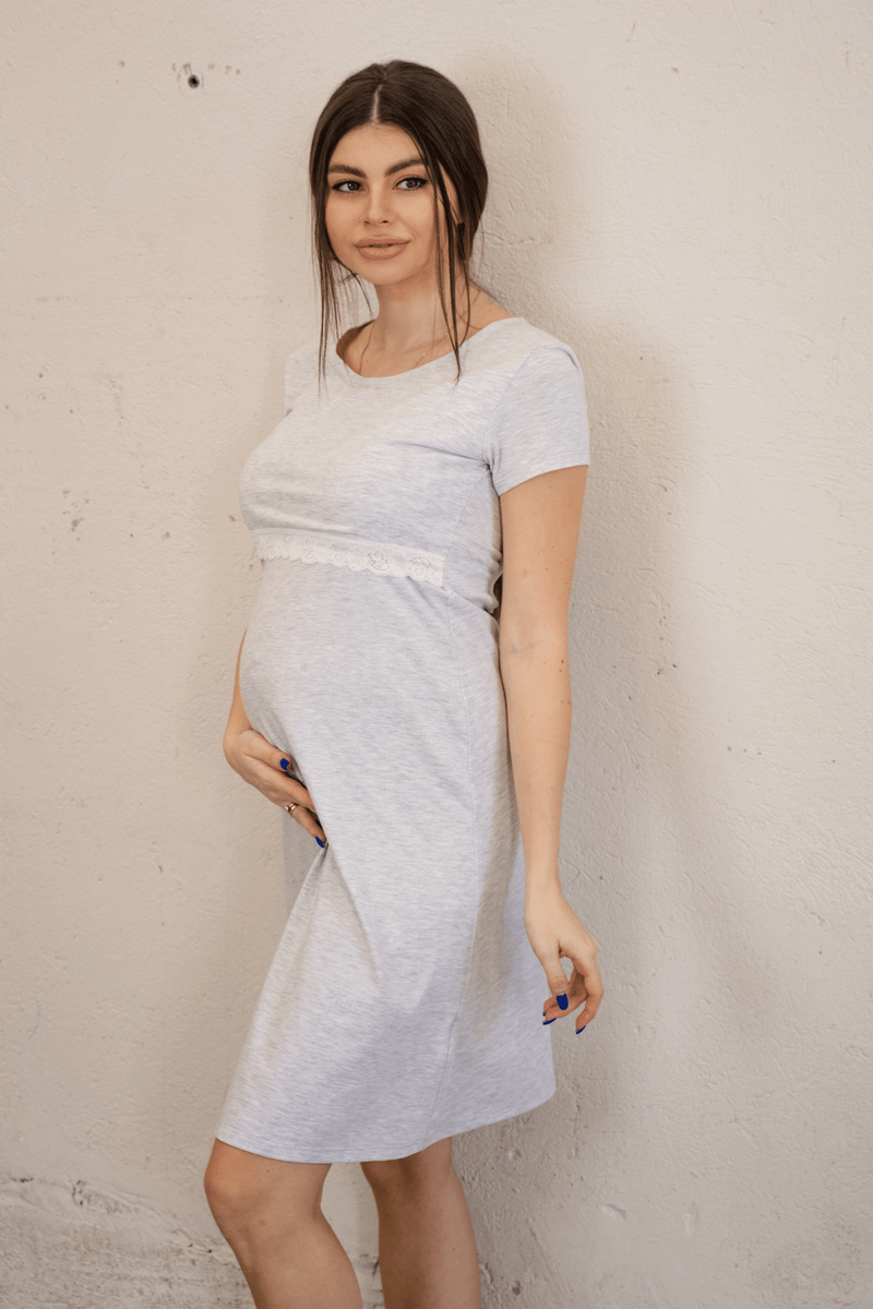 Ночнушки для кормления Сорочка для беременных и кормящих мам 4138041 серый, To be