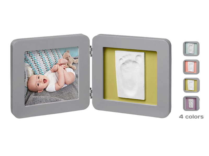 Беби Арт - памятные подарки Двойная рамочка с отпечатком Серая, ТМ Baby art