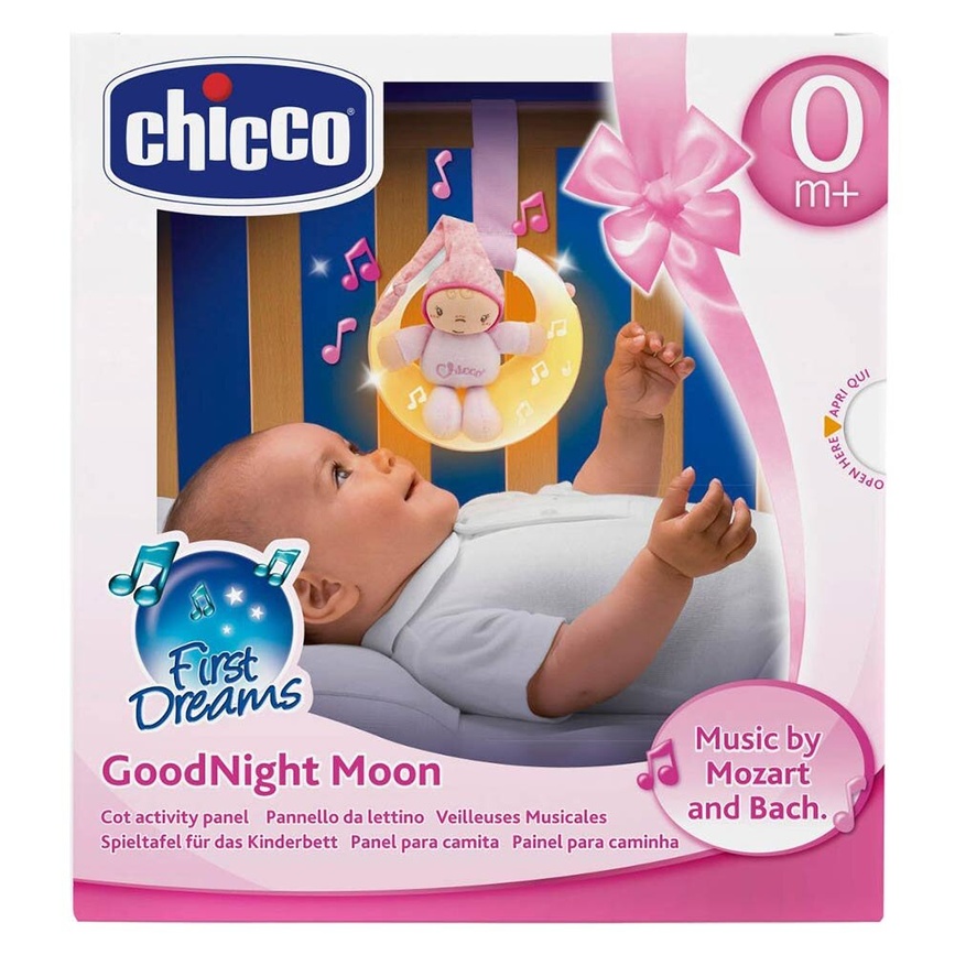 Мобілі на ліжечко Іграшка музична на ліжко "Good night Moon" для дівчаток, Chicco