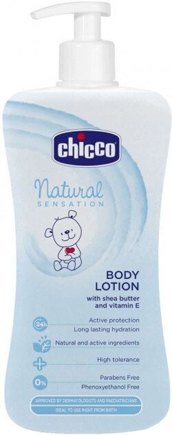 Дитячий крем для обличчя та тіла Лосьйон для тіла "Natural Sensation", 500 мл, Chicco