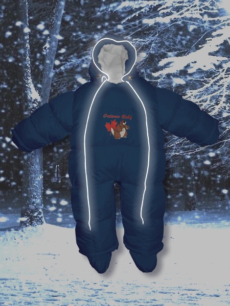 Демисезонные комбинезоны Пуховый комбинезон-трансформер Baby Walk, Зима+ демисезонный, синий, ТМ Ontario Linen