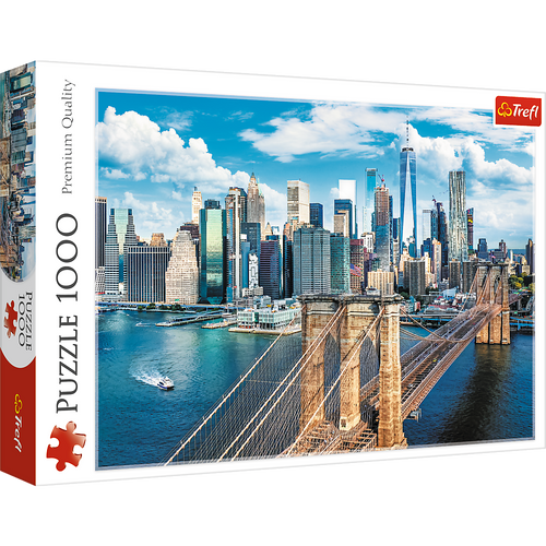 Пазли, мозаїка Пазли - (1000 елм.) - "Бруклінський міст, Нью-Йорк, США" , Trefl