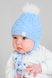 Шапки демісезонні В'язана шапочка для новонародженого хлопчика, Модний карапуз Фото №2