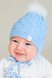 Шапки демісезонні В'язана шапочка для новонародженого хлопчика, Модний карапуз Фото №1