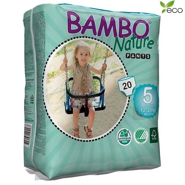 Подгузники Эко подгузники-трусики Junior Pants, 12-20 кг, 20 шт, Bambo Nature