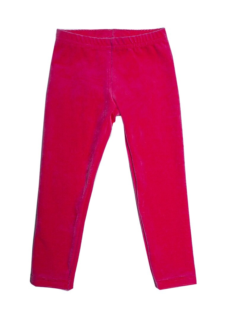 Штаны детские Стрейч брюки-лосины для девочки красные, велюр, Модный карапуз