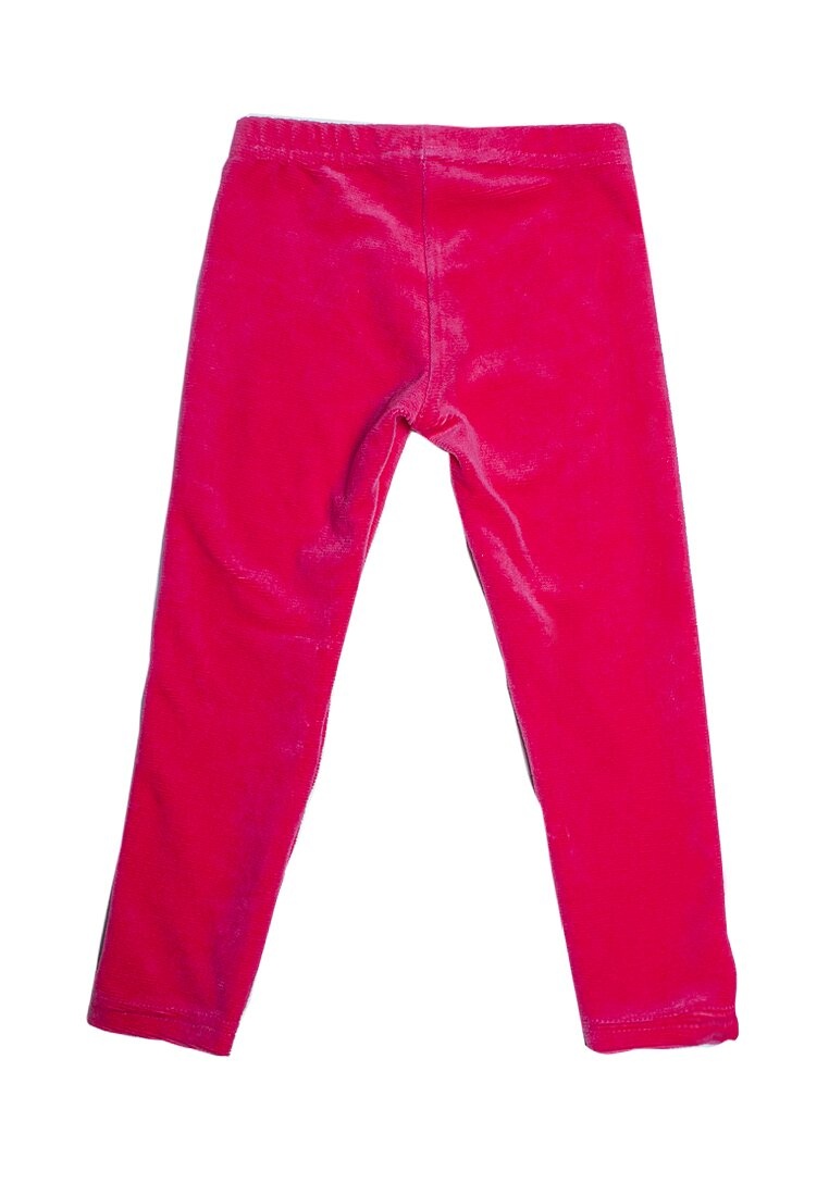 Штаны детские Стрейч брюки-лосины для девочки красные, велюр, Модный карапуз