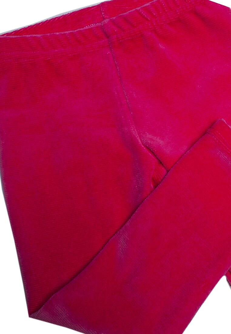 Штани дитячі Стрейч брюки-лосины для девочки красные, велюр, Модный карапуз