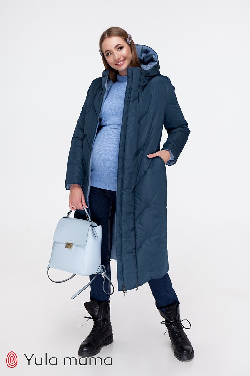 Двухстороннее зимнее теплое пальто для беременных TOKYO, Юла мама