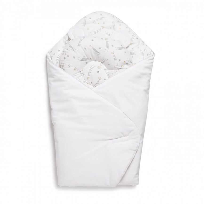 Конверт-плед для новонароджених + подушка Bear 9064-TB-01, білий, Twins, Білий