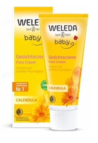 Органическая косметика для малыша Календула детский крем для лица, 50 мл, Weleda