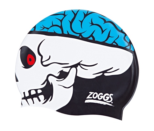 Шапочка для плавания Junior Character Silicone Cap Skull, ZOGGS