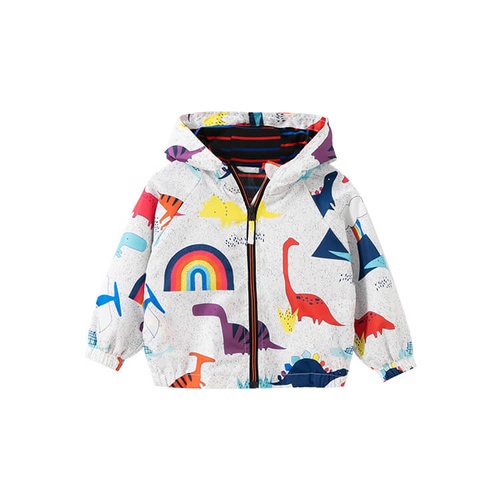Куртка-ветровка для мальчика Dinosaurs, Malwee, Серый, 140