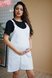 Сарафаны для беременных и кормящих Сарафан из джинсовой ткани для беременных, белый, To be Фото №1