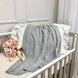 Одеяла и пледы Плед вязаный Ромб-Коса серый, Маленькая Соня Фото №1