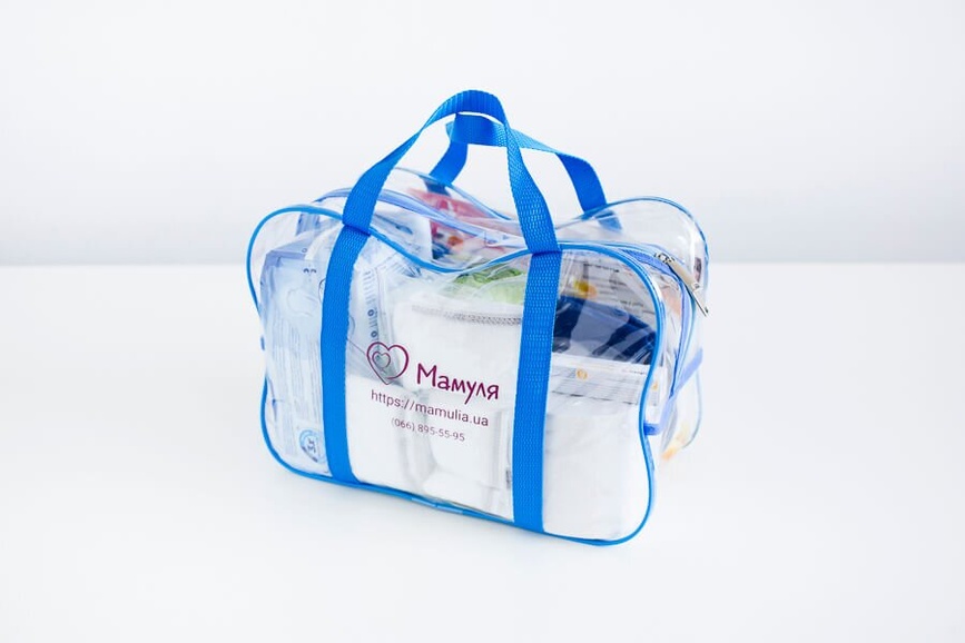 Удобные прозрачные сумки в роддом Удобные прозрачные сумки в роддом Mamapack (3 шт).