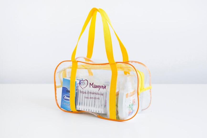 Удобные прозрачные сумки в роддом Удобные прозрачные сумки в роддом Mamapack (3 шт).