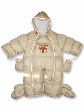 Демисезонные комбинезоны Пуховый комбинезон-трансформер Baby Walk, Зима+ демисезонный, белый, ТМ Ontario Linen