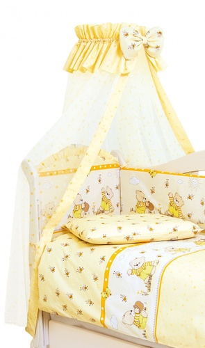 Аксесуари Балдахін для дитячого ліжечка Сomfort Медуни C-110, жовтий, ТМ Твінс