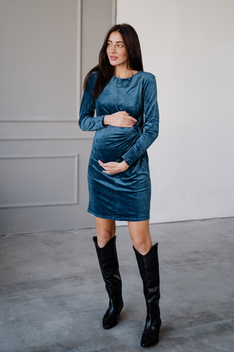 Платье для беременных и кормящих мам 4208127, полуночно-синий, To be, Синий, 44