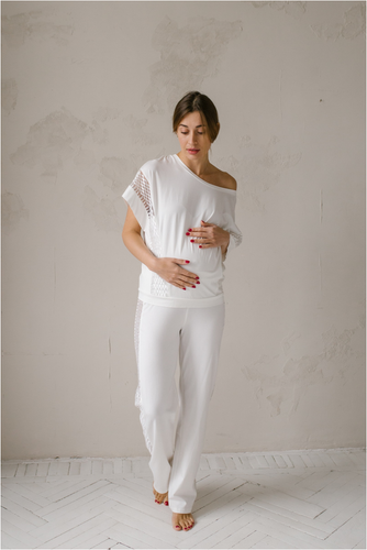Пижамы, домашние костюмы Пижама для беременных 806001, молочная, DISMA