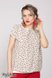 Блузы, рубашки Блузка для кормления в стиле oversize MIRRA, принт бордовые цветочки на экрю + однотонный экрю, Юла Мама Фото №4