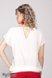 Блузы, рубашки Блузка для кормления в стиле oversize MIRRA, принт бордовые цветочки на экрю + однотонный экрю, Юла Мама Фото №3