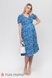 Платья на каждый день Платье для беременных и кормящих мам AUDREY белые цветочки на синем фоне, Юла мама Фото №1