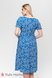 Платья на каждый день Платье для беременных и кормящих мам AUDREY белые цветочки на синем фоне, Юла мама Фото №3