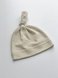 Чепчики, шапочки для новорождённых Шапочка узелок интерлок, бежевый, Little Angel Фото №2