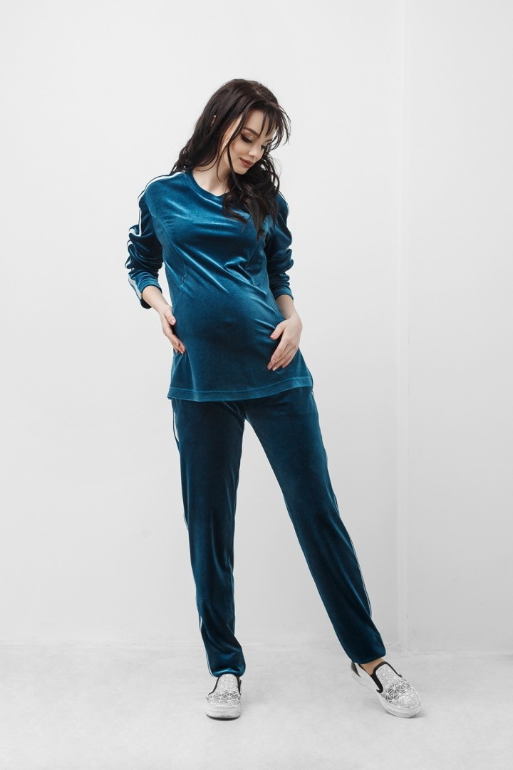 Штаны Прямые штанишки с бархата для беременных, ТМ Dianora