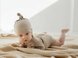 Чепчики, шапочки для новорождённых Шапочка узелок интерлок, бежевый, Little Angel Фото №4