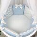 Постелька Комплект детского постельного белья Shine ЗигЗаг, в круглую кроватку, 6 элементов, голубой, Маленькая Соня Фото №2