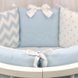 Постелька Комплект детского постельного белья Shine ЗигЗаг, в круглую кроватку, 6 элементов, голубой, Маленькая Соня Фото №5