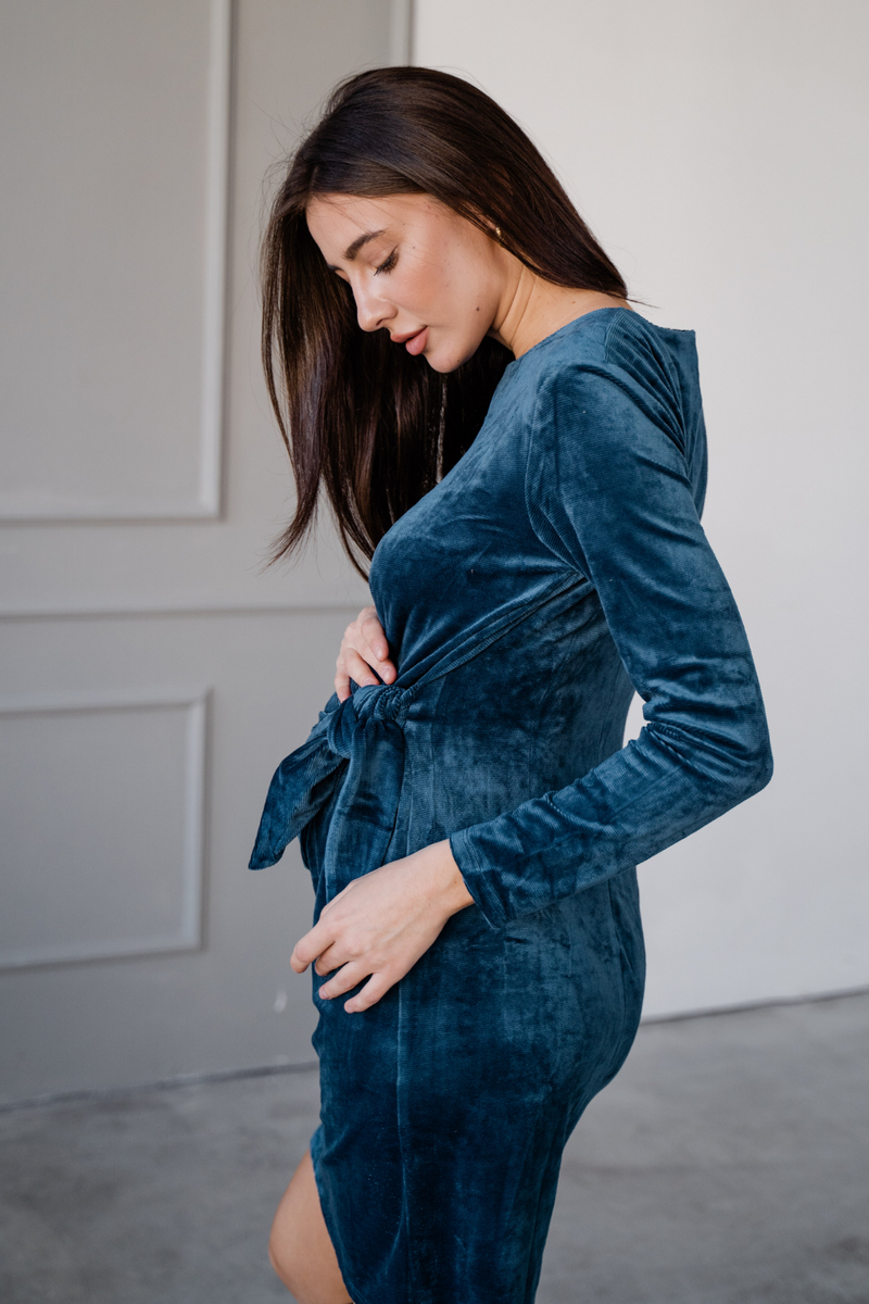 Платье для беременных и кормящих мам 4208127, полуночно-синий, To be, Синий, 42