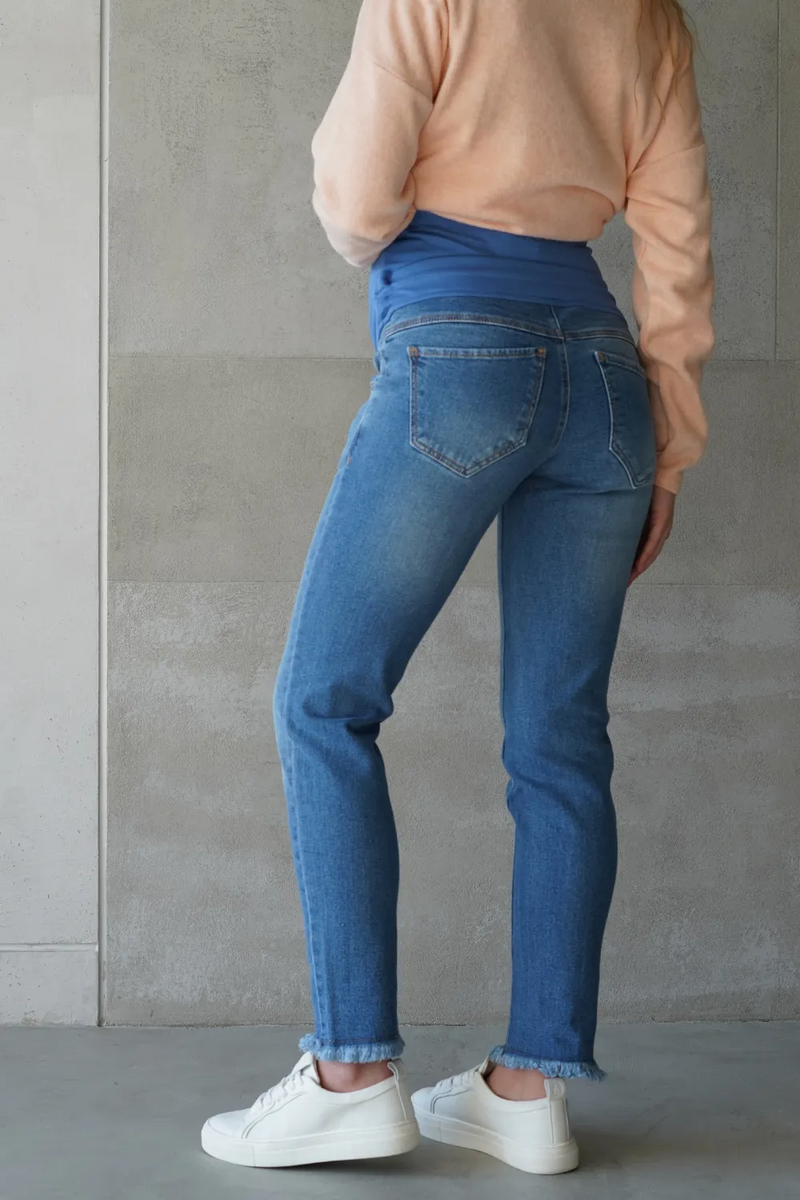 Джинсы Стильные джинсы Mom для беременных 1172501-4, рванка, To be