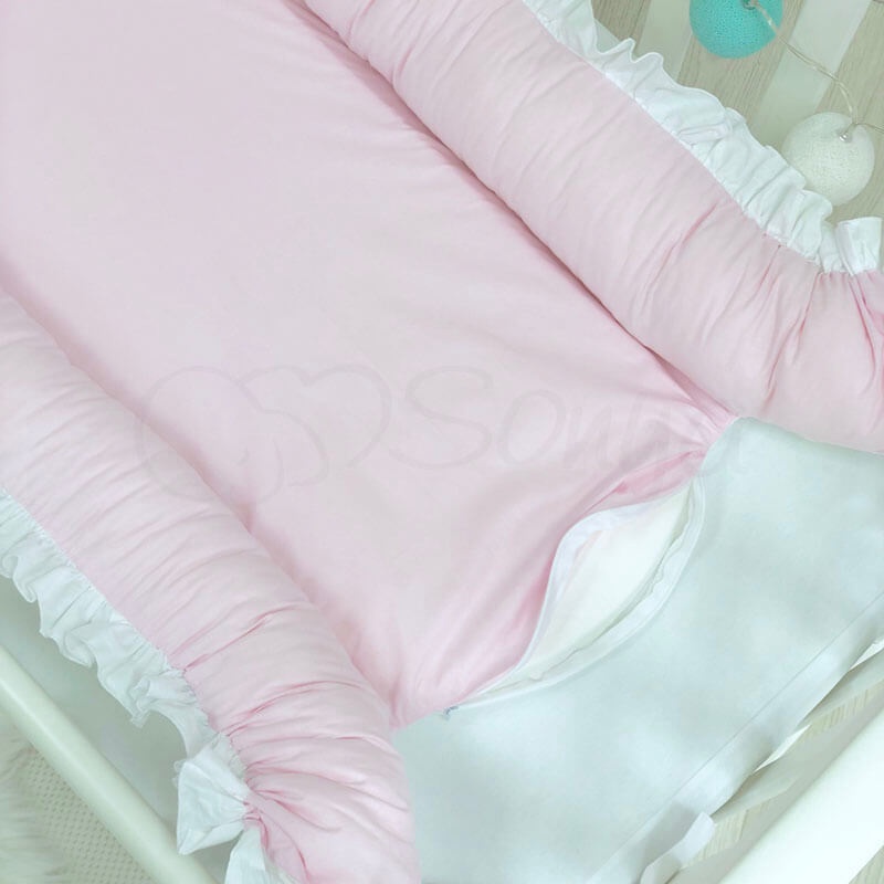 Кокони для новонароджених Кокон Універсальний рюш, рожевий, ТМ Маленькая Соня