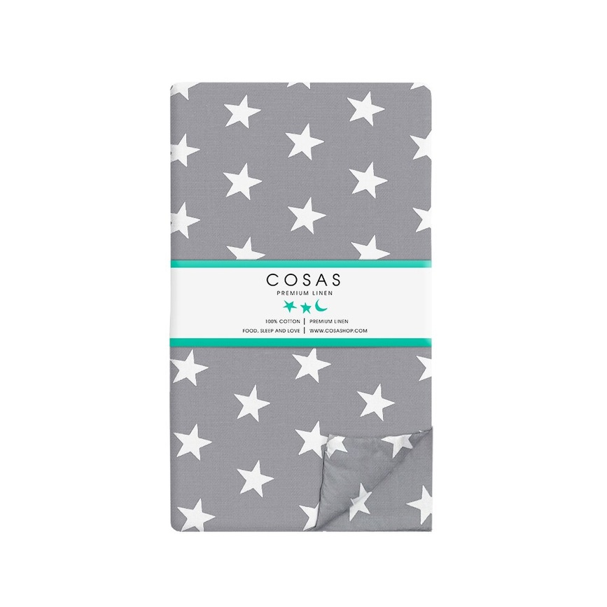 Постільна білизна Дитячий комплект постільної білизни StarsB Grey White, 3 ел., COSAS