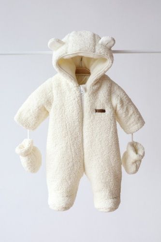Меховой комбинезон "Teddy", Молочный, MagBaby, Молочный, 80