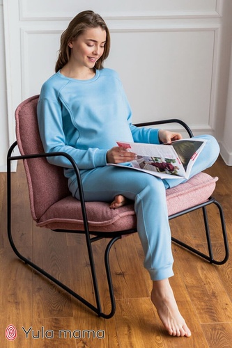 Пижамы, домашние костюмы Пижама для беременных и кормящих Wendy, голубой, Юла Мама