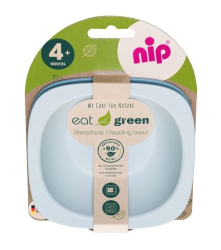 Посуд для дітей Мисочка для годування глибока Зелена серія, блакитний, 2шт., Nip