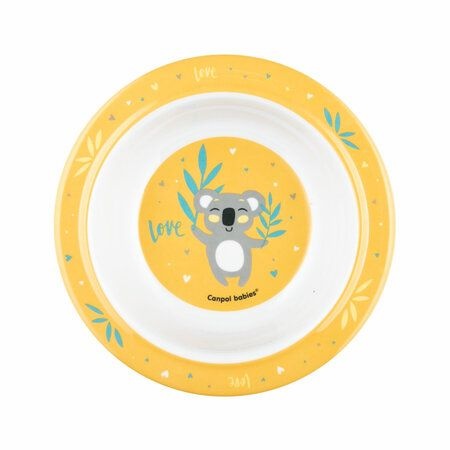 Посуд для дітей Тарiлочка з меламiну на присосцi 270 мл EXOTIC ANIMALS - жовта, Canpol babies