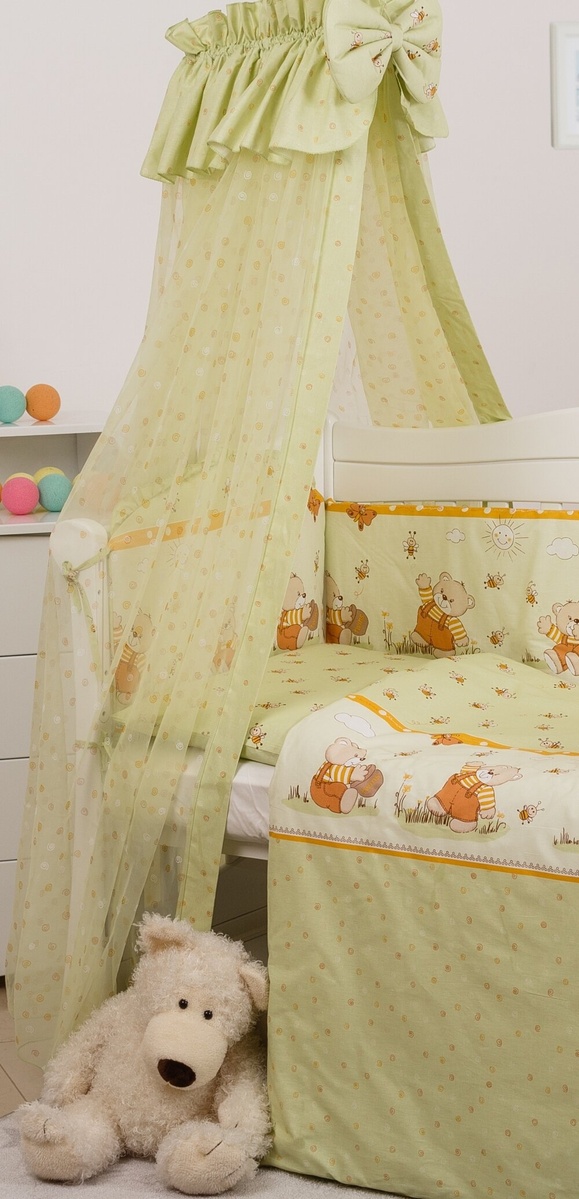 Аксесуари Балдахин для детской кроватки Сomfort Медуны C-109, зеленый, ТМ Твинс