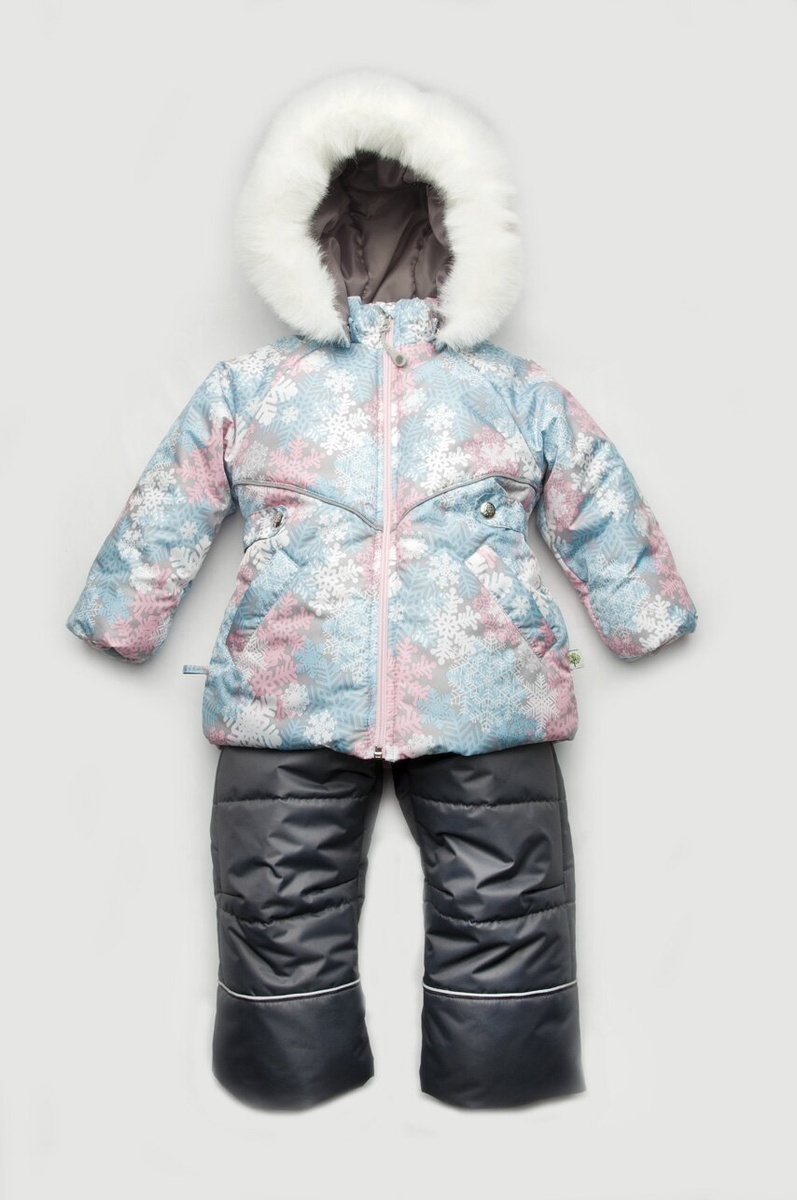 Куртки і пальта Куртка зимняя Снежинка для девочки, Модный карапуз