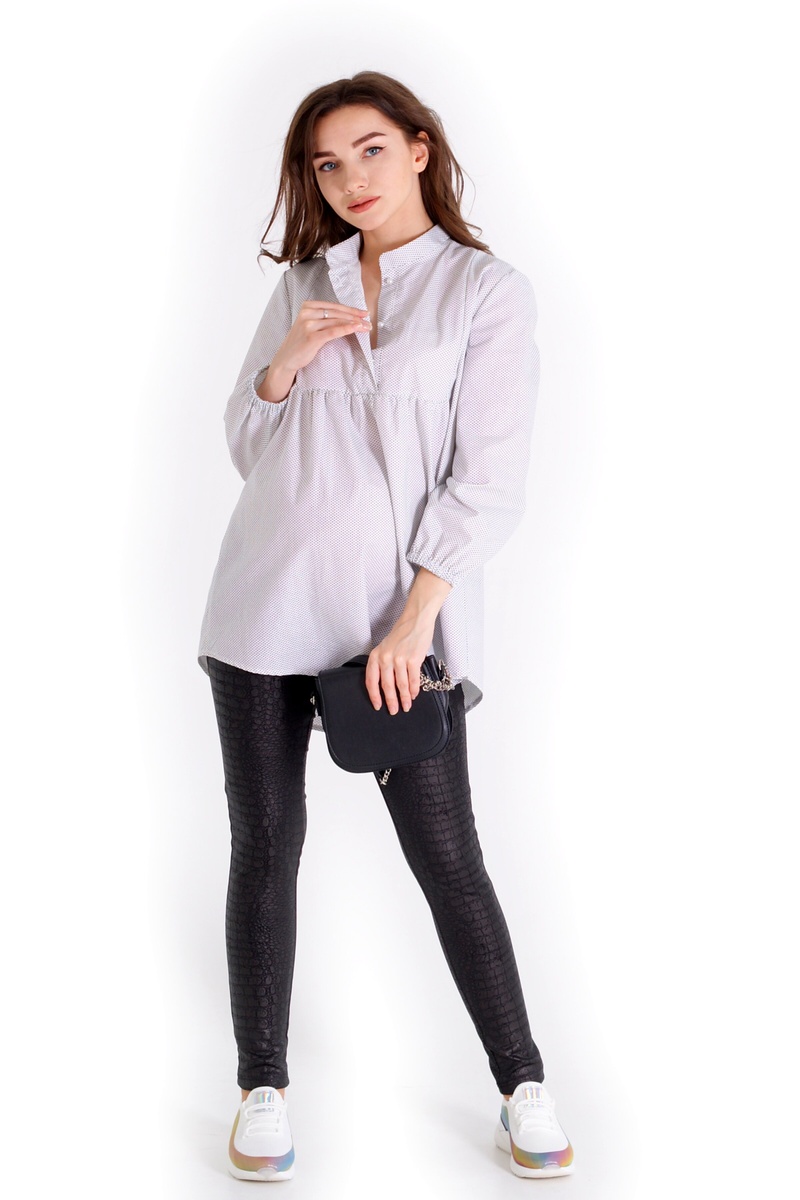 Блузы, рубашки Блуза Воздушный поцелуй в горошек для беременных и кормящих мам, ТМ Nowa Ty